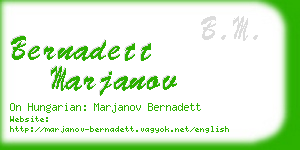 bernadett marjanov business card